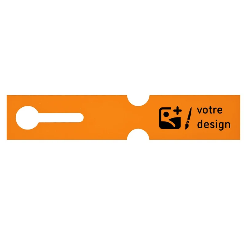 Étiquettes à boucle personnalisées pour bac E2 - 260 x 50 mm - 100 étiquettes