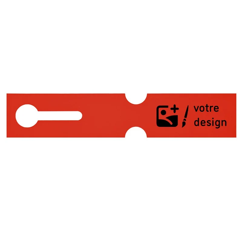 Étiquettes à boucle personnalisées pour bac E2 - 260 x 50 mm - 100 étiquettes