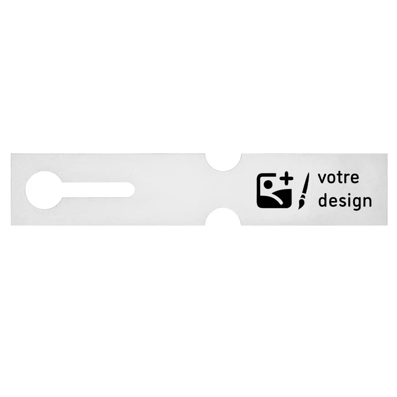 Étiquettes à boucle personnalisées pour bac E2 - 260 x 50 mm - 100 étiquettes