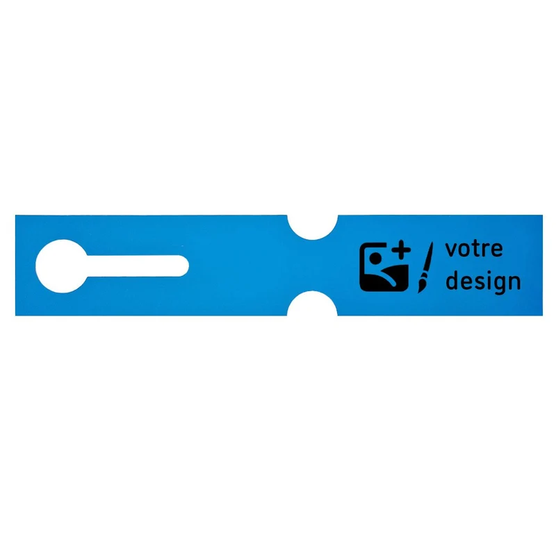Étiquettes à boucle personnalisées pour bac E2 - 260 x 50 mm - 100 étiquettes
