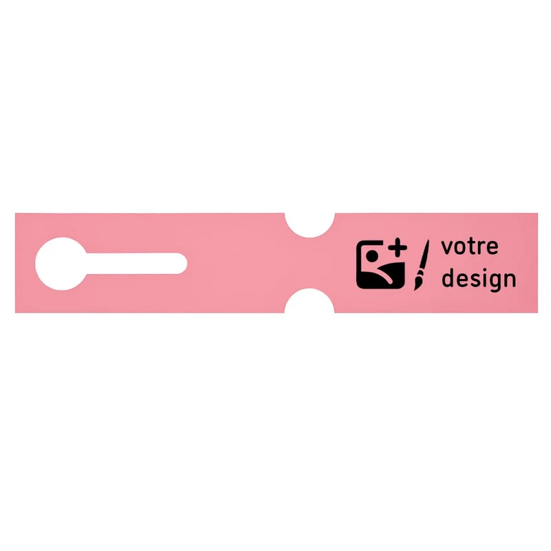 Étiquettes à boucle personnalisées pour bac E2 - 260 x 50 mm - 100 étiquettes