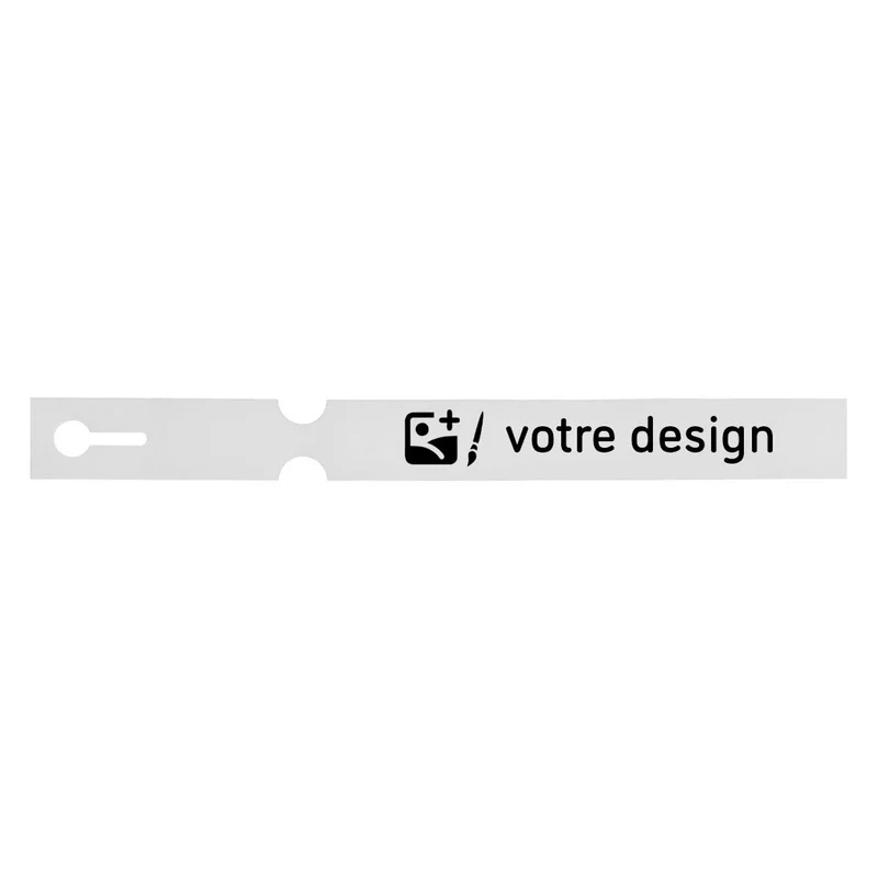 Étiquettes à boucle personnalisées - 250 x 25 mm- 4 voies - 100 étiquettes