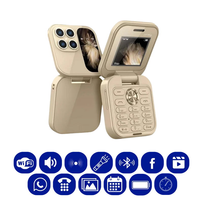 Téléphone portable pliable Dual Sim compact polyvalent