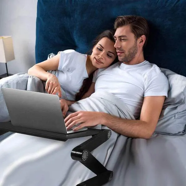 Support PC Portable Ergonomique - Réglable 360° - Confort & Santé