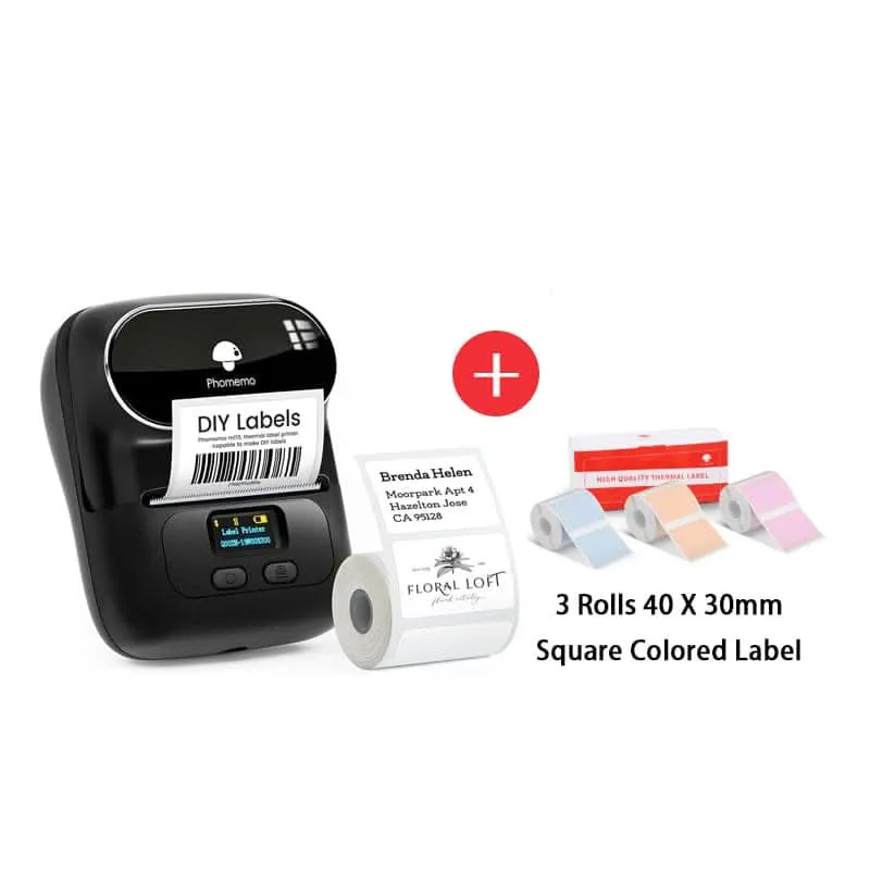 Phomemo M110 Bluetooth Portable Thermal Business Label Maker Kit