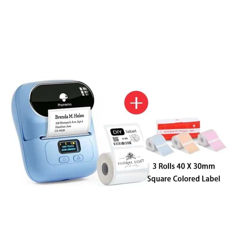 Phomemo M110 Bluetooth Portable Thermal Business Label Maker Kit