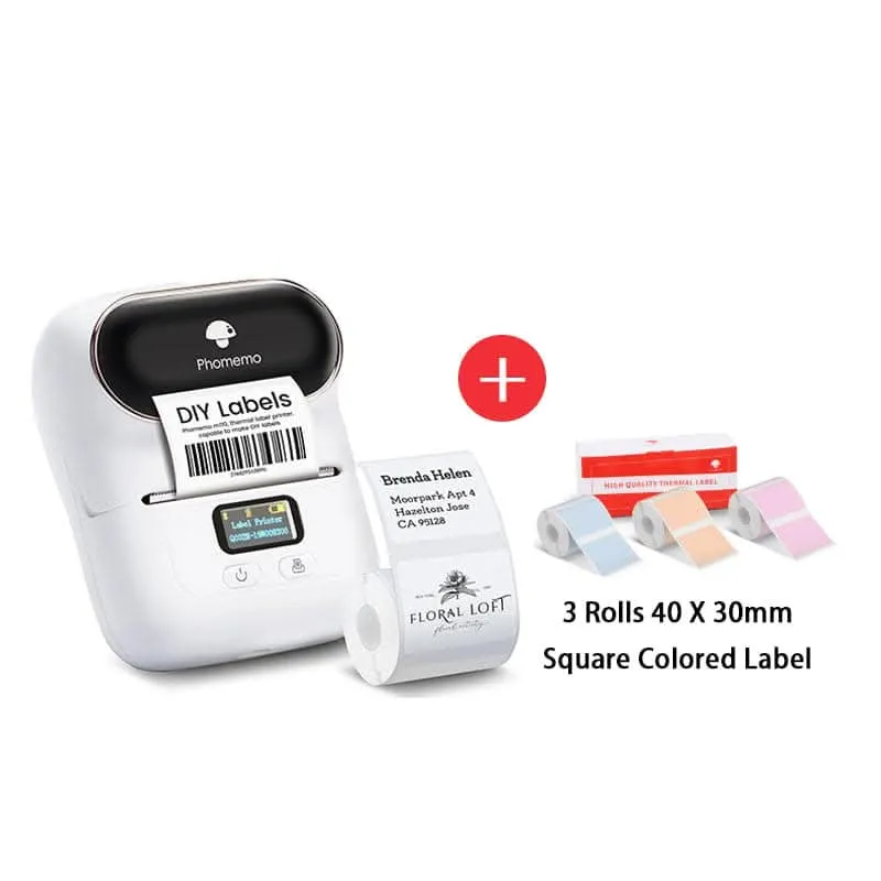 Phomemo M110 Bluetooth Portable Thermal Business Label Maker Kit