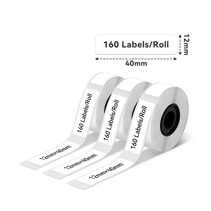 Phomemo Black on White Thermal Label for D30/D35/Q30/Q30S