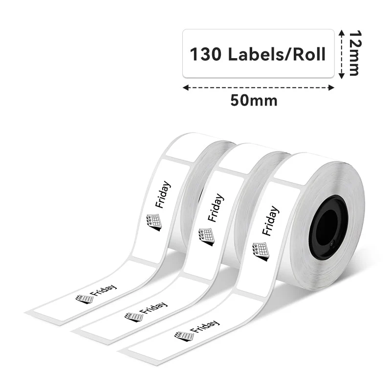 Phomemo Black on White Thermal Label for D30/D35/Q30/Q30S