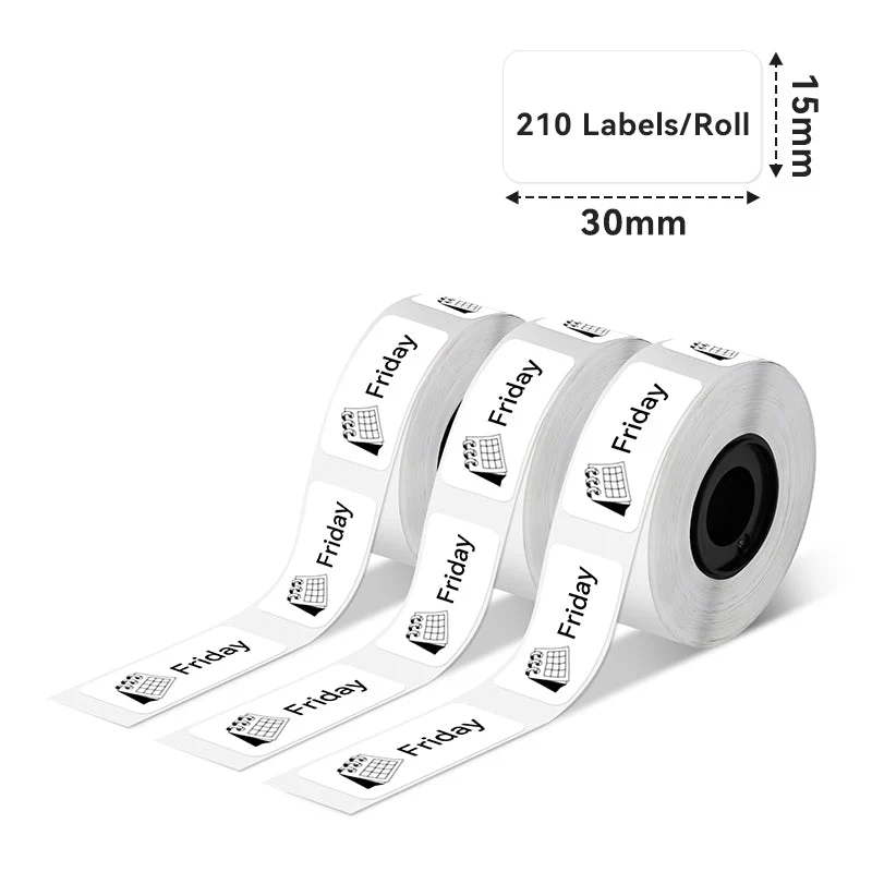 Phomemo Black on White Thermal Label for D30/D35/Q30/Q30S