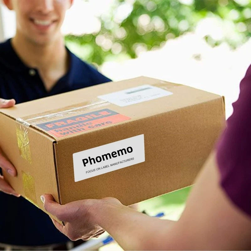 Phomemo 4"x2" White Thermal Sticker for Shippping Label Printer