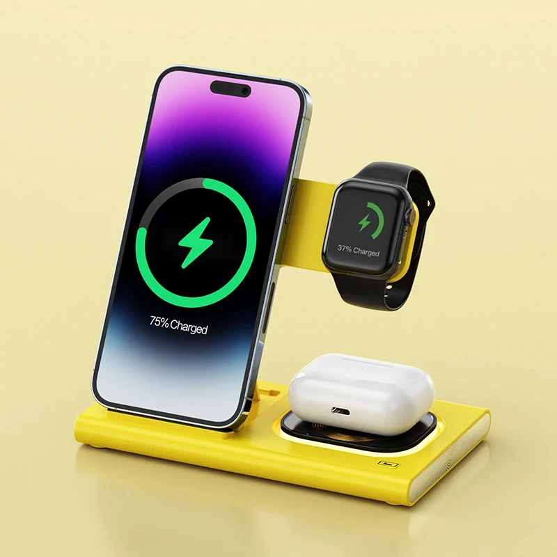 Chargeur Sans Fil 3-en-1 15W – iPhone, Apple Watch & AirPods