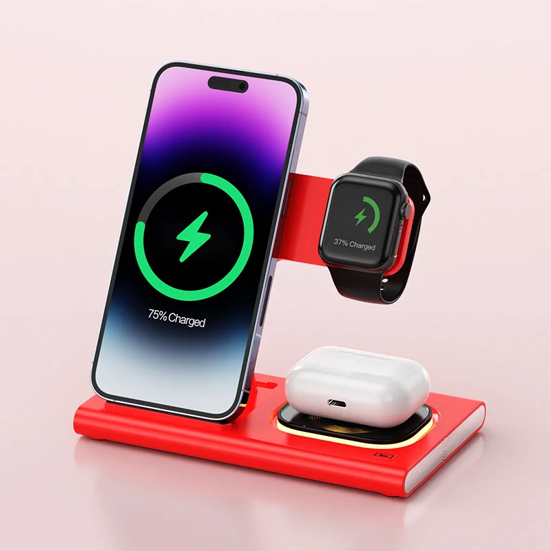 Chargeur Sans Fil 3-en-1 15W – iPhone, Apple Watch & AirPods