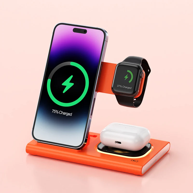 Chargeur Sans Fil 3-en-1 15W – iPhone, Apple Watch & AirPods