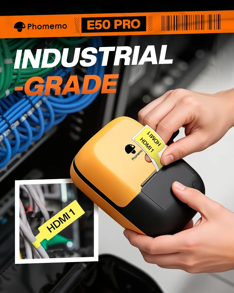 Phomemo E50PRO Industrie-Etikettendrucker