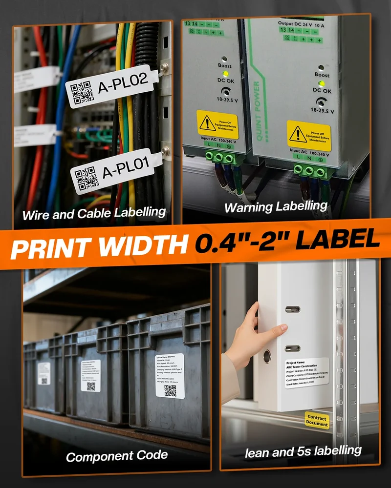 Phomemo E50PRO Industrie-Etikettendrucker
