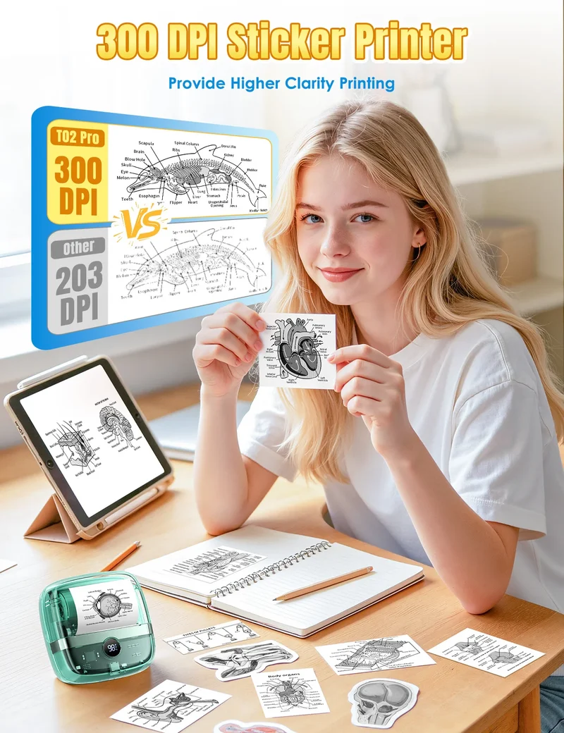 T02 Pro Mini-Thermodrucker & AI-Sticker-Ersteller