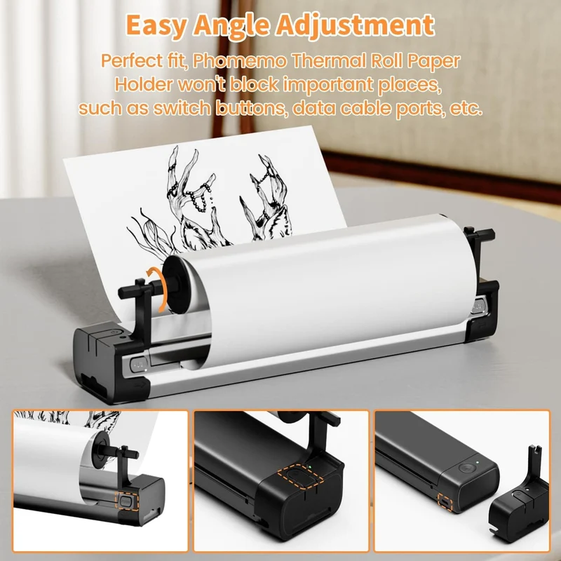 Phomemo M08F Printer Holder for Rolls Thermal Paper