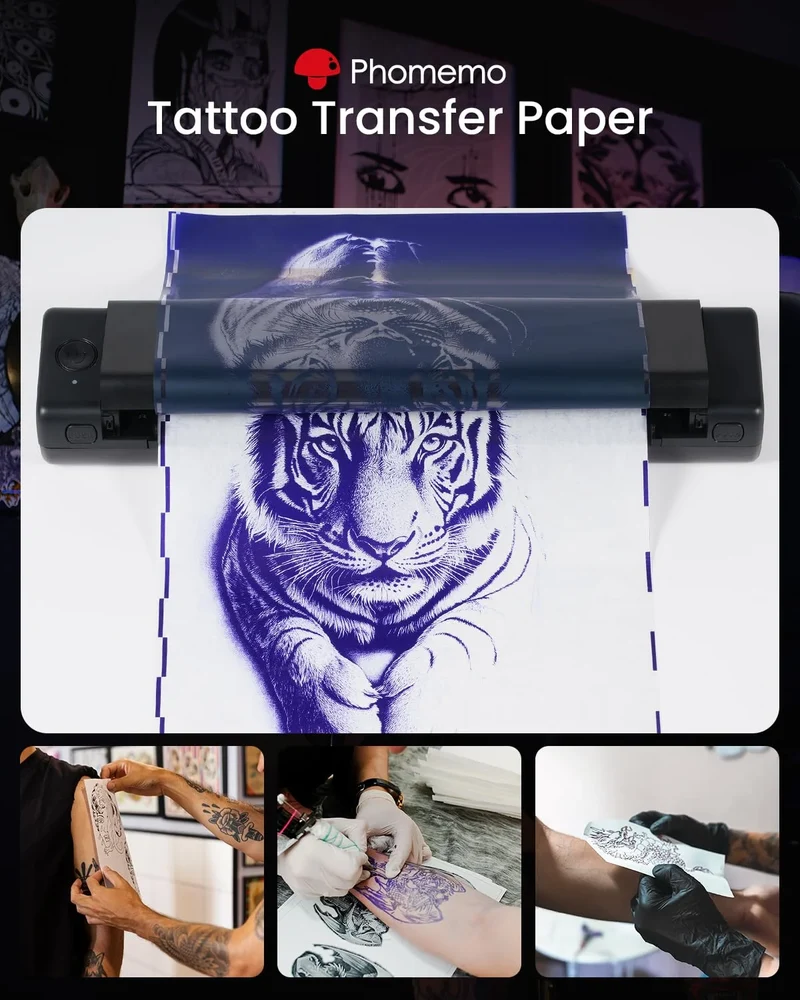 Phomemo Upgraded Tattoo Transfer Paper For M08F/TP81/TP83/TP87 Tattoo Printer