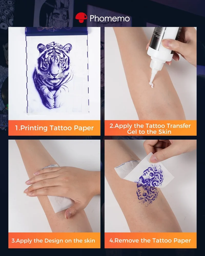 Phomemo Upgraded Tattoo Transfer Paper For M08F/TP81/TP83/TP87 Tattoo Printer