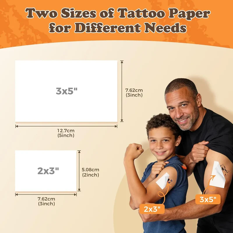 Phomemo TK32 Tattoo Maker Refill Pack,Includes 50pcs Tattoo&Transfer Papers and 8 Markers