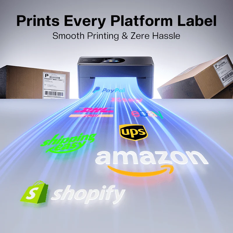 Phomemo PM64D Bluetooth Shipping Label Printer Upgraded Direct Touchscreen