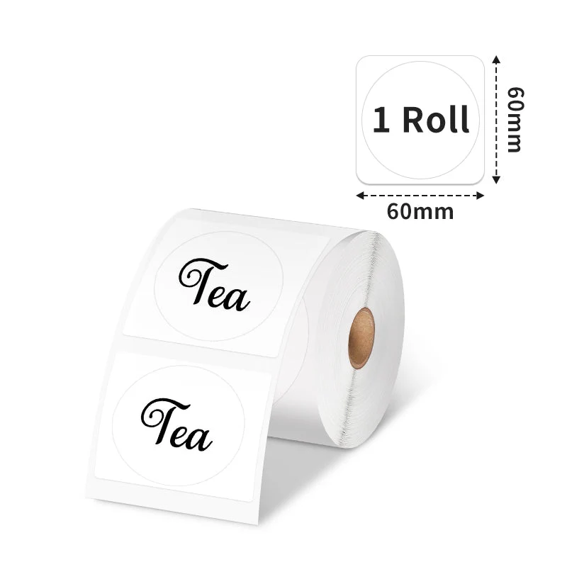 Phomemo Runde weiße Thermoetiketten für M110/M120/M200/M220/M221/M150