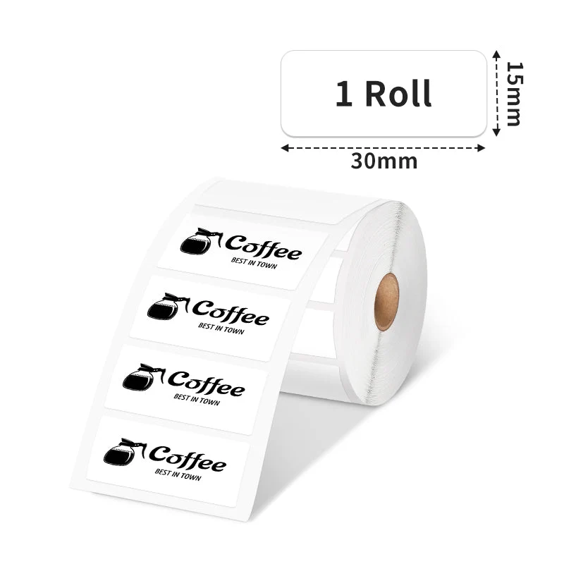 Phomemo 30×15mm White Thermal Label For M110/M120/M200/M220/M221/M150-1 Roll
