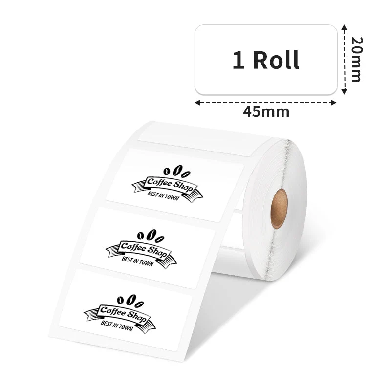 Phomemo 45×20mm White Thermal Label For M110/M120/M200/M220/M221/M150-1 Roll
