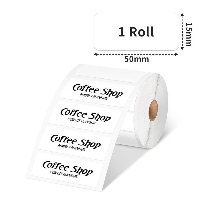 Phomemo 50×15mm White Thermal Label For M110/M120/M200/M220/M221/M150-1 Roll