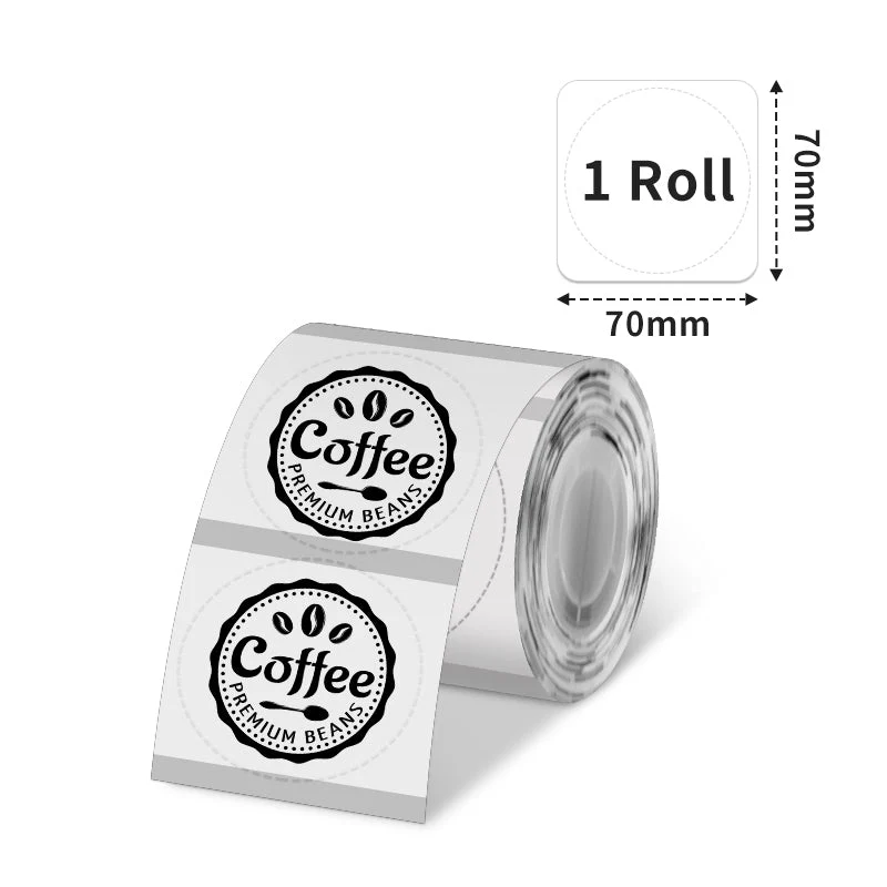 Phomemo 70x70mm Transparent Round Thermal Label for M200/M220/M221