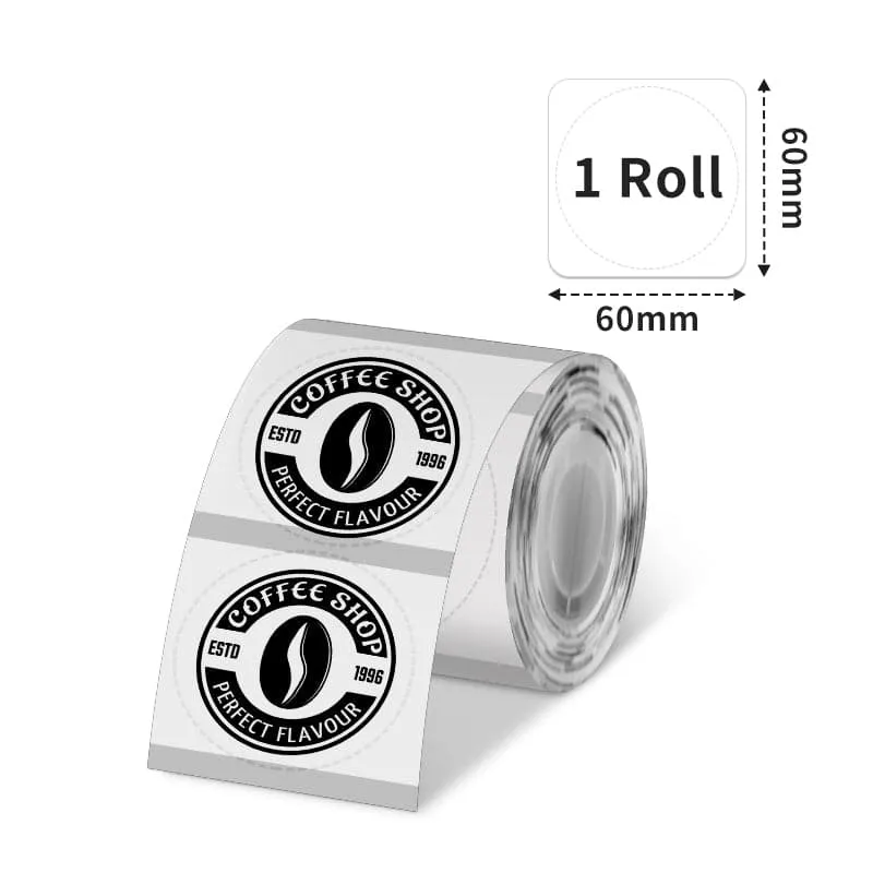 Phomemo 60x60mm Transparent Round Thermal Label for M200/M220/M221