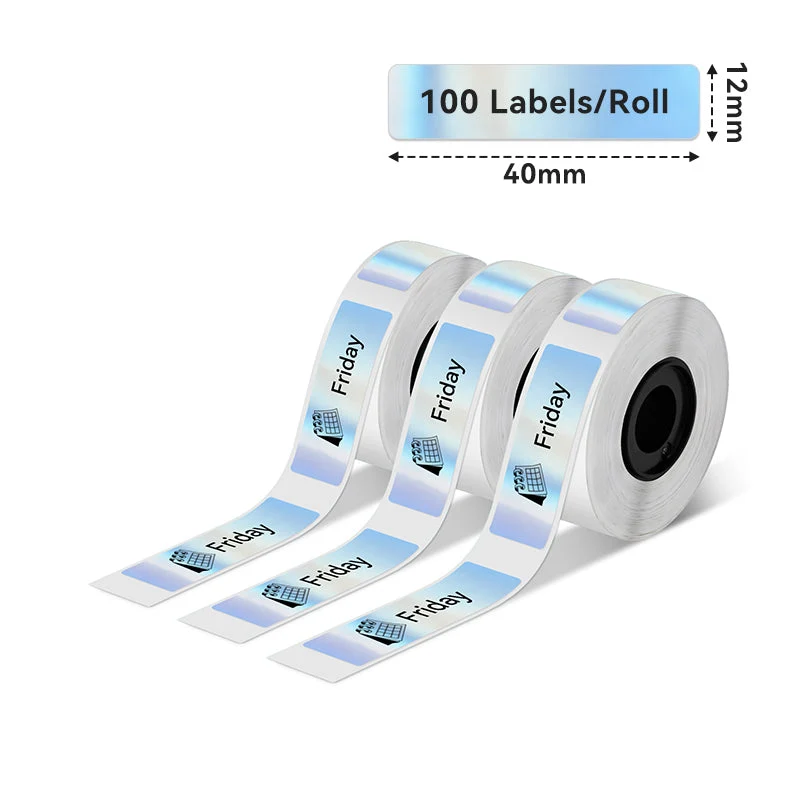 Phomemo 12 x 40 mm Thermoetiketten für D30/D35/Q30/Q30S - 3 Rolls