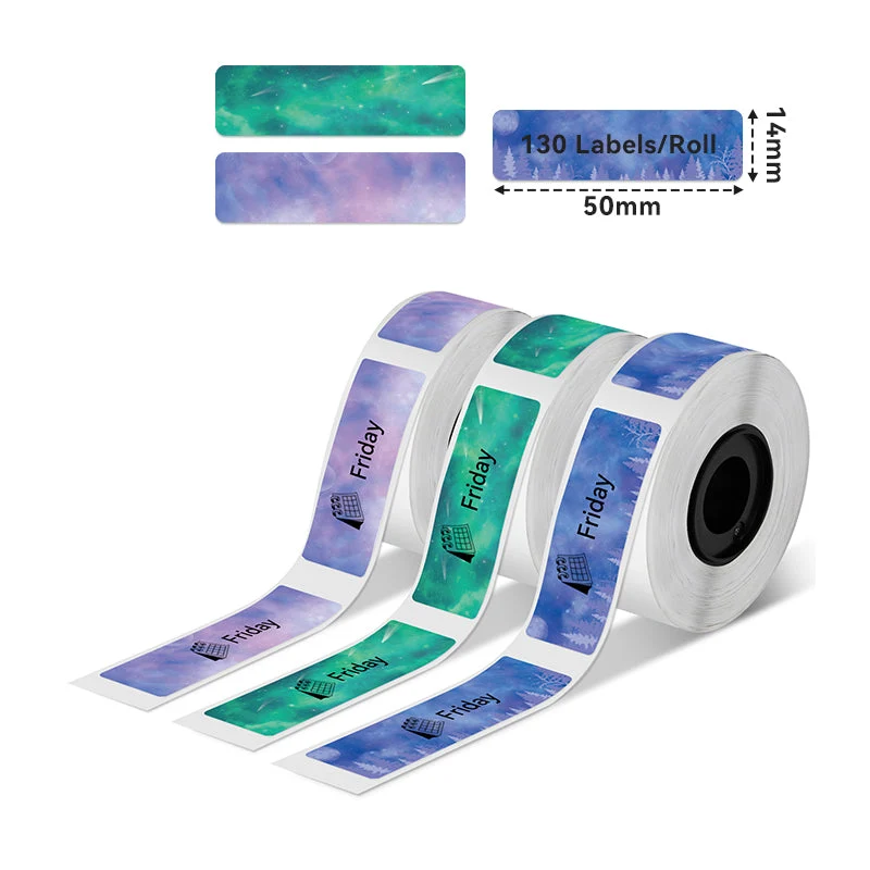 Phomemo 14 x 50 mm Thermolabel für D30/D35/Q30/Q30S – 3 Rollen