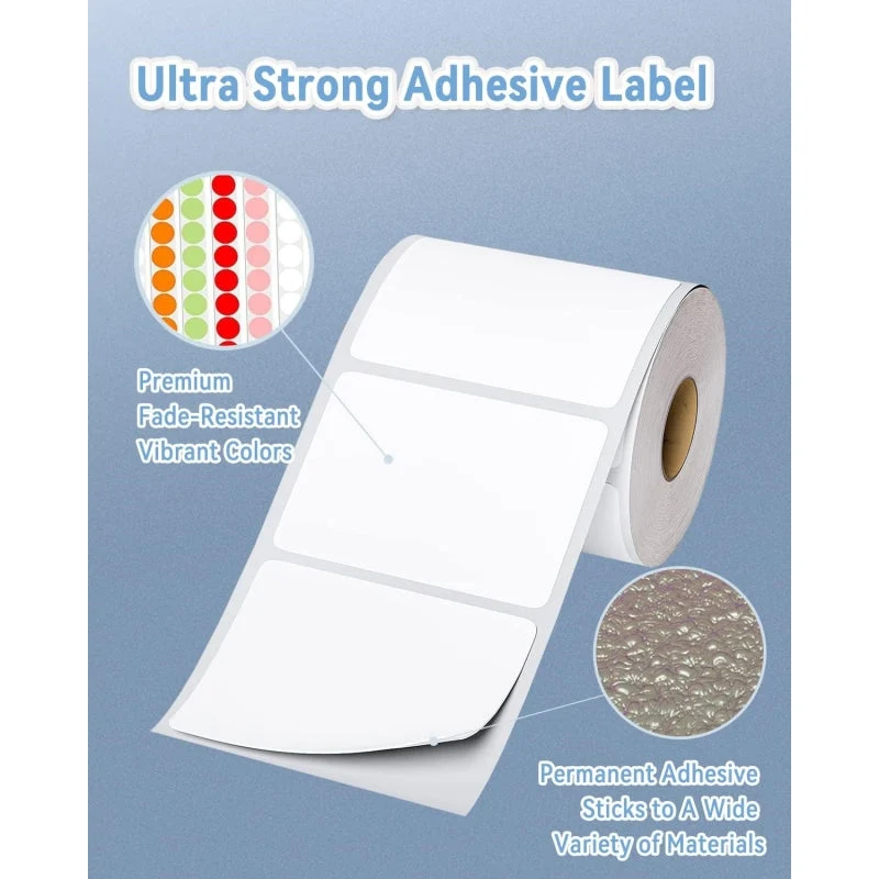 Phomemo 4"x3" White Thermal Label For Shipping Label Printer