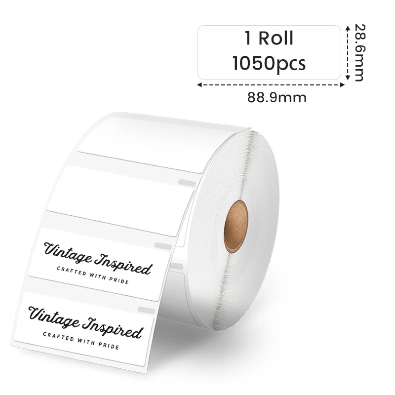 Phomemo 3 1/2"x1 1/8" Thermal Direct Shipping Barcode Label (1050 Labels)