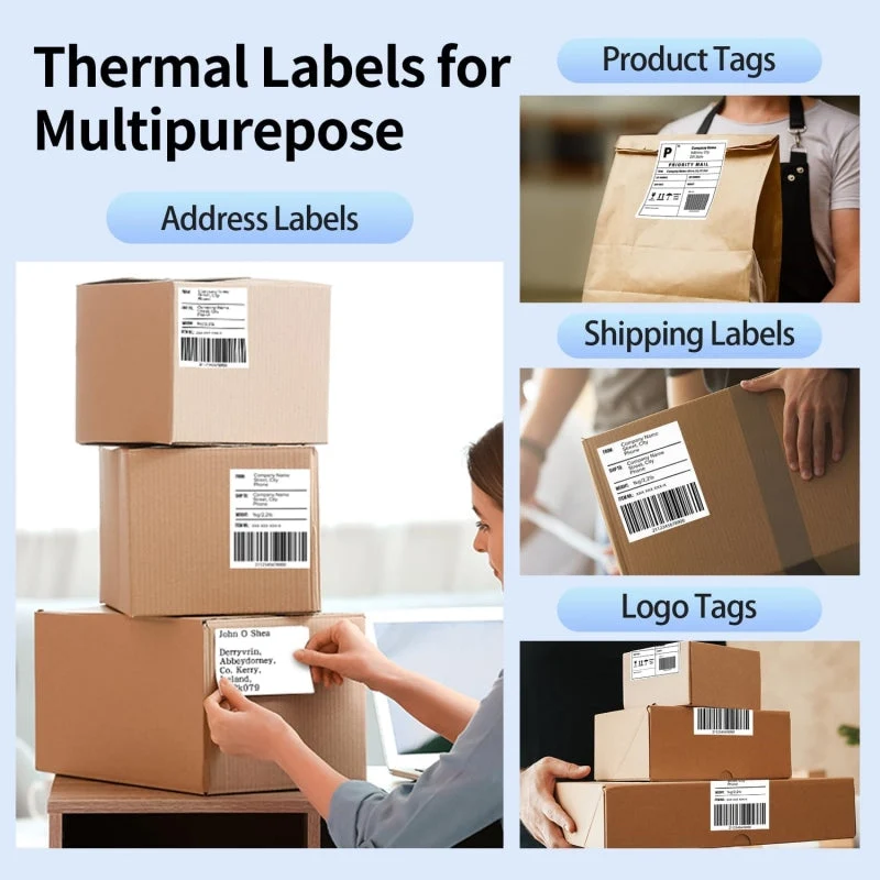 Phomemo Thermal Direct 4"x6" Shipping Label (Roll of 500 Labels)