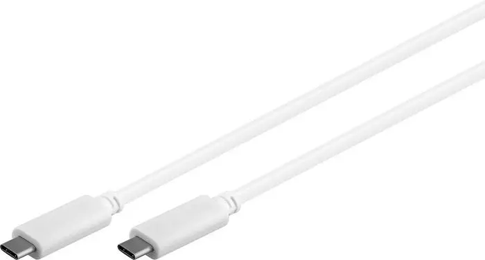 MicroConnect USB-C Gen2 Data & Charging Cable – White
