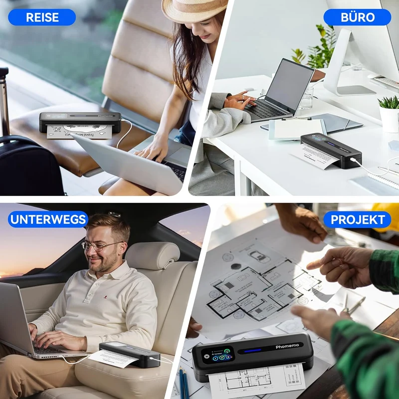 Phomemo M832D – Tragbarer Thermodrucker (verbesserte Version mit Touchscreen)