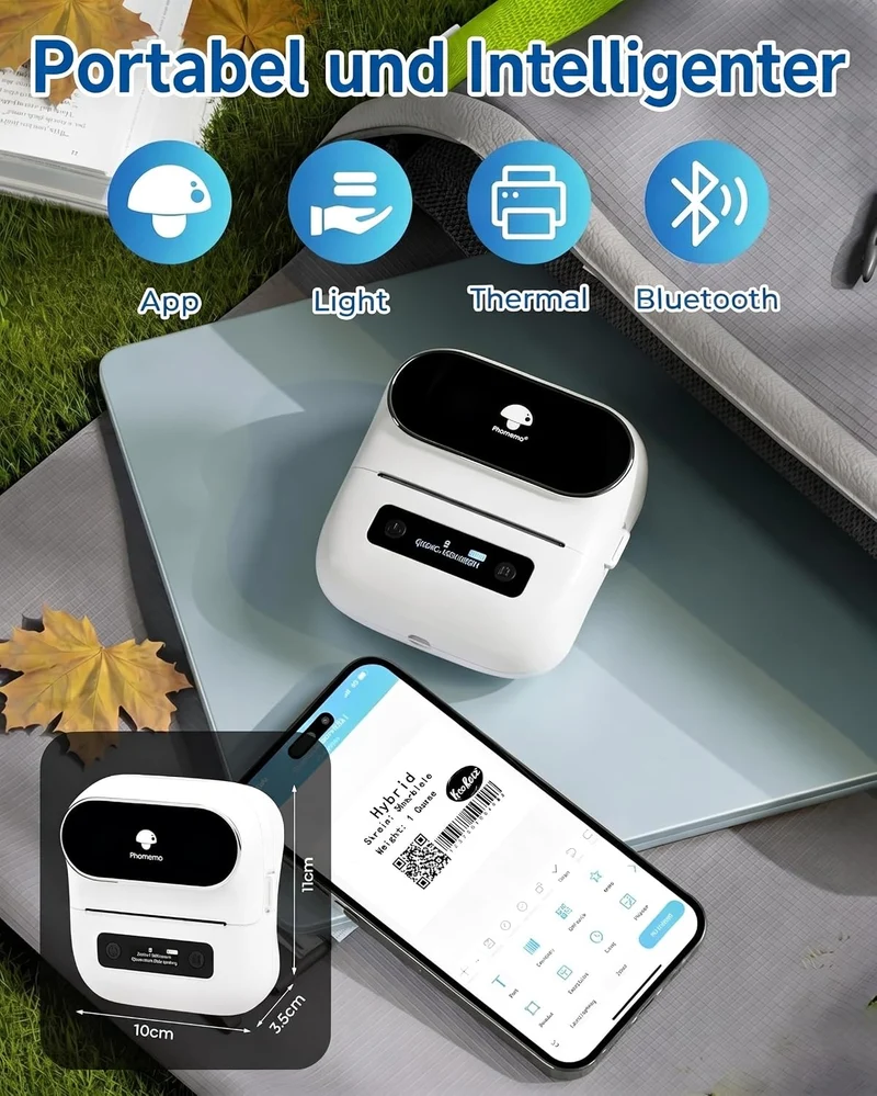 Phomemo M220 Tragbarer Bluetooth-Thermodrucker für Geschäftsetiketten