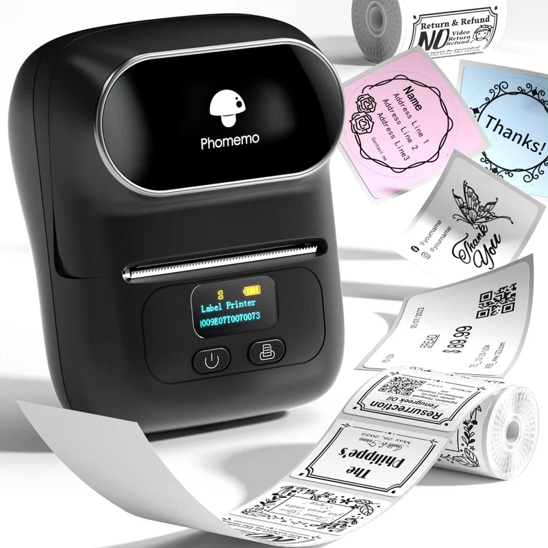 Phomemo M110 – Tragbarer Bluetooth-Thermodrucker für Geschäftsetiketten
