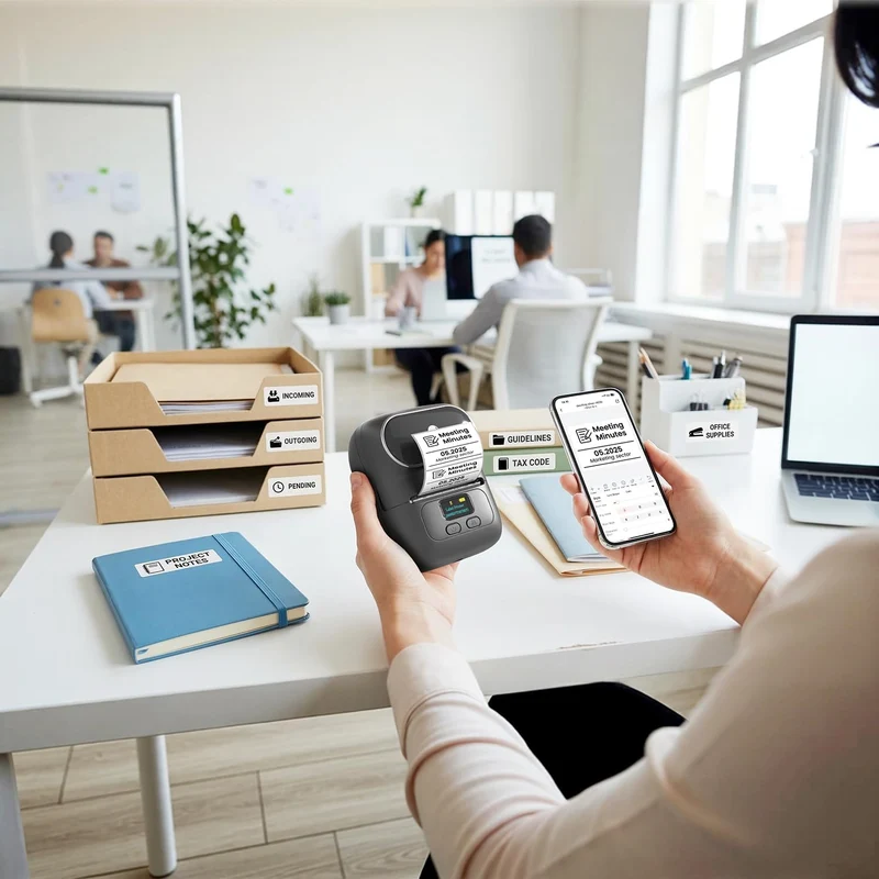 Phomemo M110 – Tragbarer Bluetooth-Thermodrucker für Geschäftsetiketten