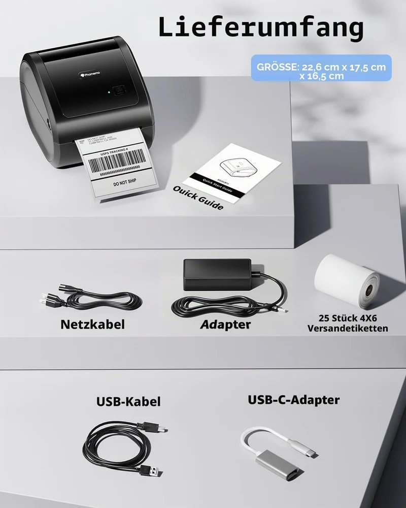 Phomemo D520-BT Bluetooth-Versandetikettendrucker