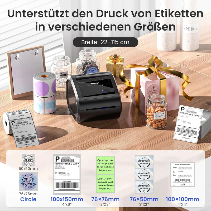Phomemo D520-BT Bluetooth-Versandetikettendrucker