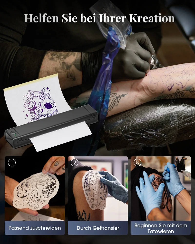 Phomemo M08F Kabelloser Tattoo-Schablonendrucker