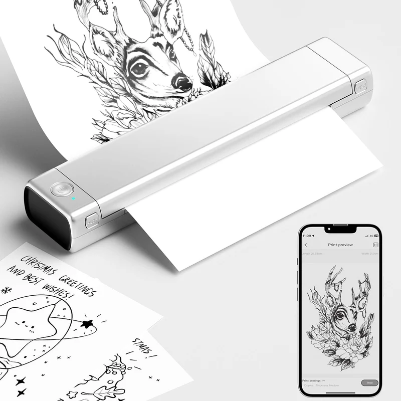 Phomemo M08F Kabelloser Tattoo-Schablonendrucker