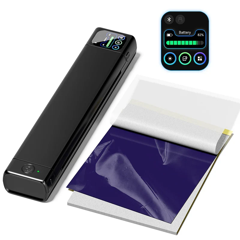 Phomemo M08F Plus kabelloser Tattoo-Schablonendrucker mit Touchscreen