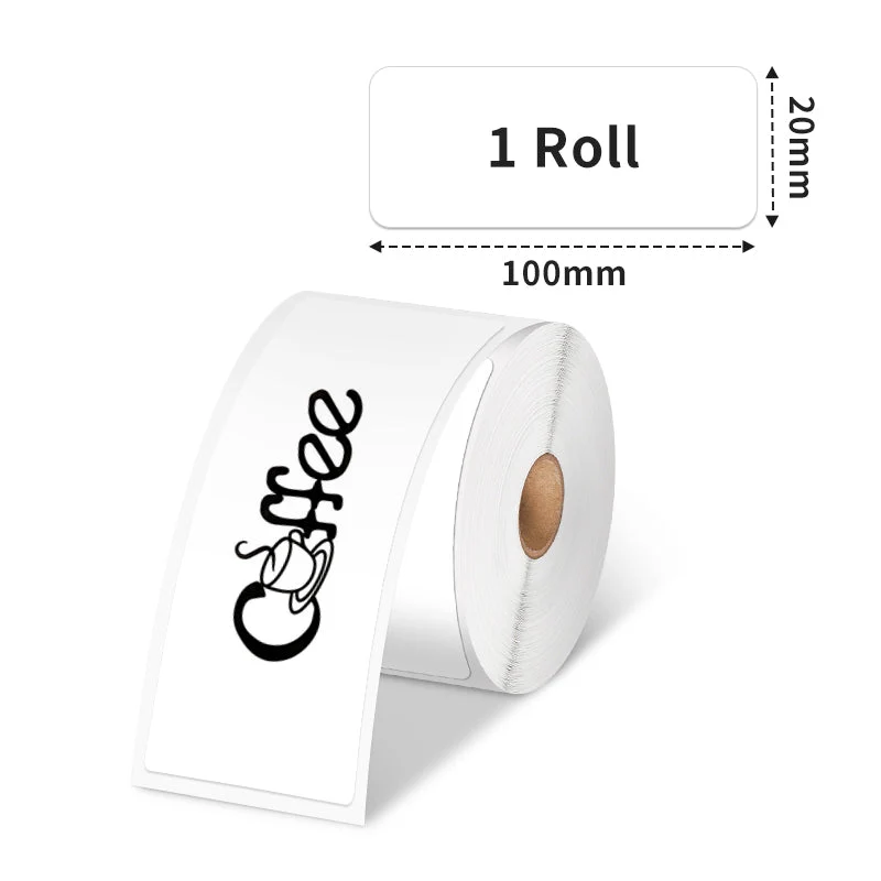 Phomemo 20×100mm Folder Thermal Label For M110/M120/M200/M220/M221/M150-1 Roll