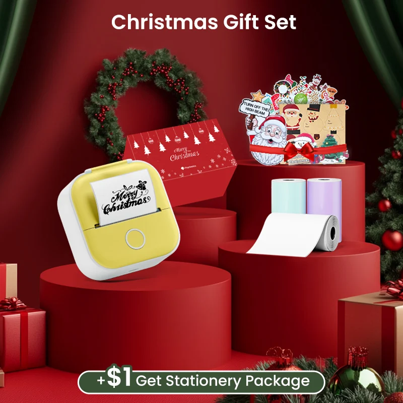 Phomemo (T02 Inkless Mini Printer) Christmas Gift Set