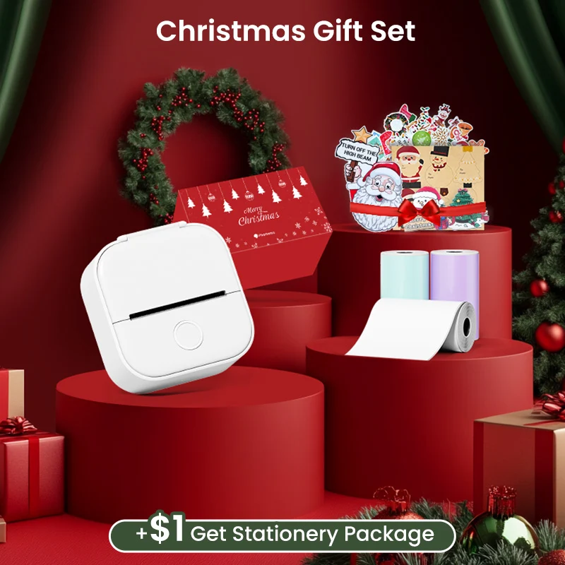 Phomemo (T02 Inkless Mini Printer) Christmas Gift Set